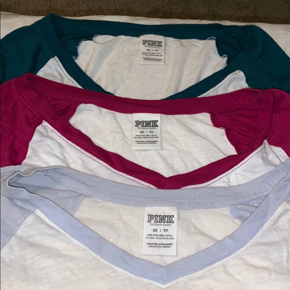 PINK victoria’s secret long sleeve tee bundle